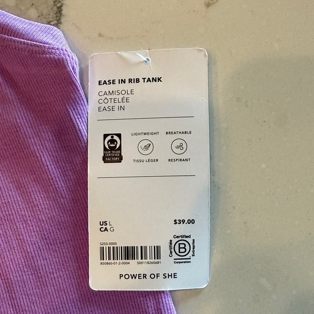 Athleta Ease In Rib Tank Top - Picture 2 of 2